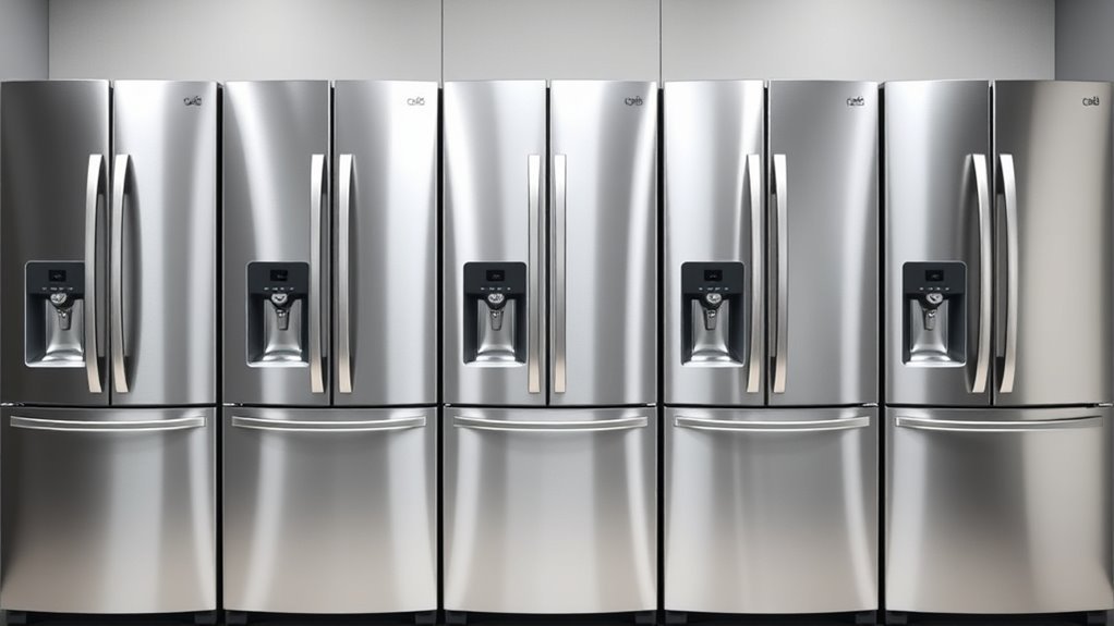 top stainless ice refrigerators
