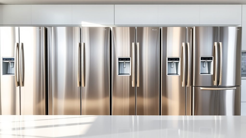 top standard depth fridges