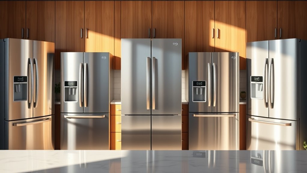 top standard depth refrigerators